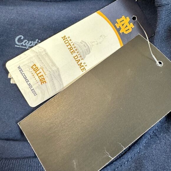 NWT Captivating Blue Notre Dame Fighting Irish Graphic Long Sleeve Tee Shirt - L - Picture 6 of 7